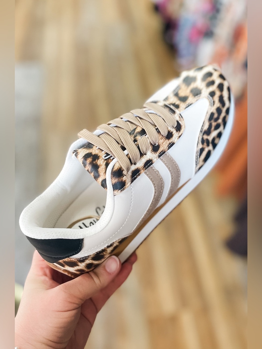 Corkys Footwear Retro Sporty Kickoff Leopard Combo Sneakers Hey Girl - Picture 2 of 2